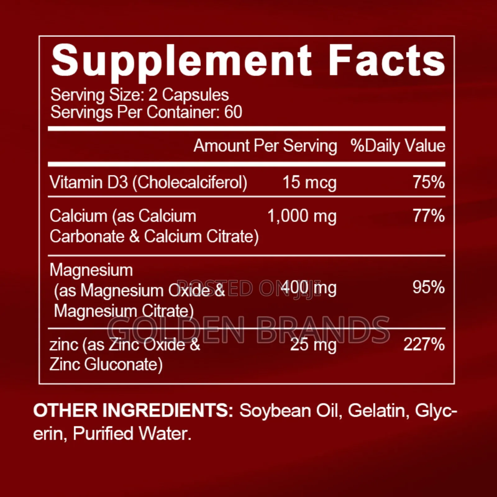 Calcium Magnesium Zinc + D3 for Strong Bones, Nerves Blood Pressure