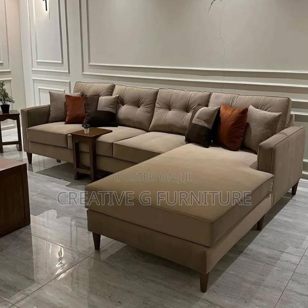 Deluxe Brown Lsofa Sofa Set - main view