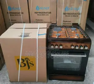 Colour Brown. BJS Cooker Size 60by60. Electric Cooker. Electric Oven