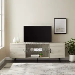 Home Tv Cabinet; Compact Wooden Cabinet Unit With Storage For Tv