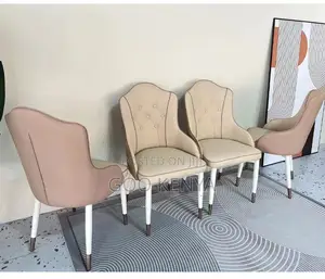 Home Chair; Elegant Leather Dining Chair For Restaurant Seating