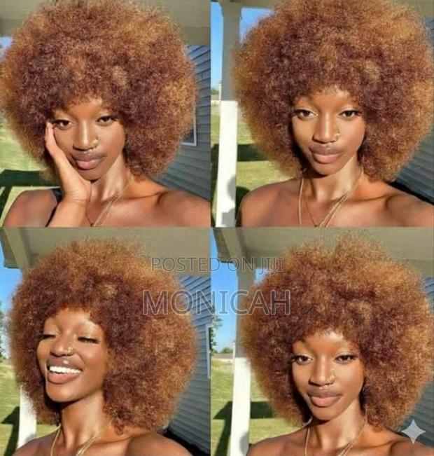 Blonde Curly Afro Baby Wig - main view