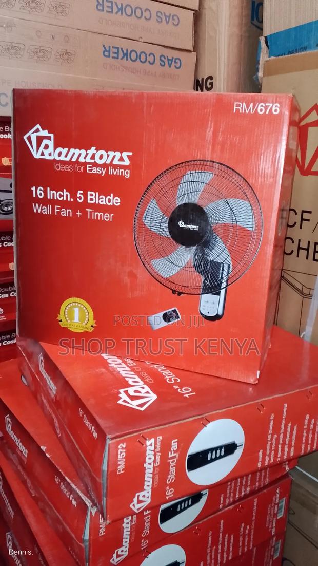 Ramtons Wall Fan With Remote 16" Inch - main view