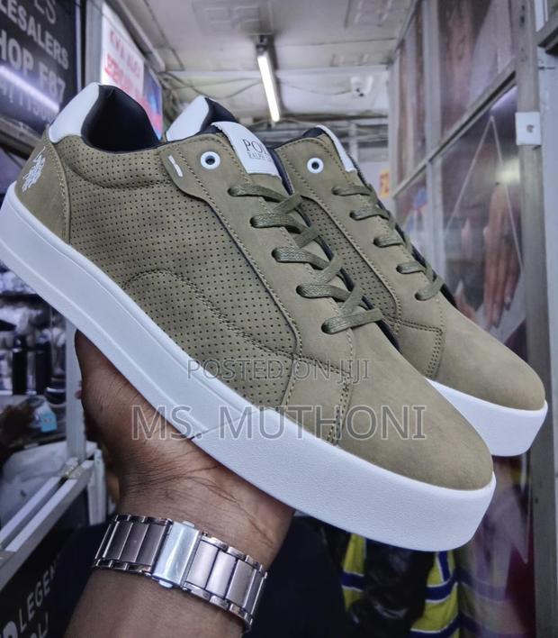 U.S. Polo Assn. Mustard Green Casual Men's Sneakers.
