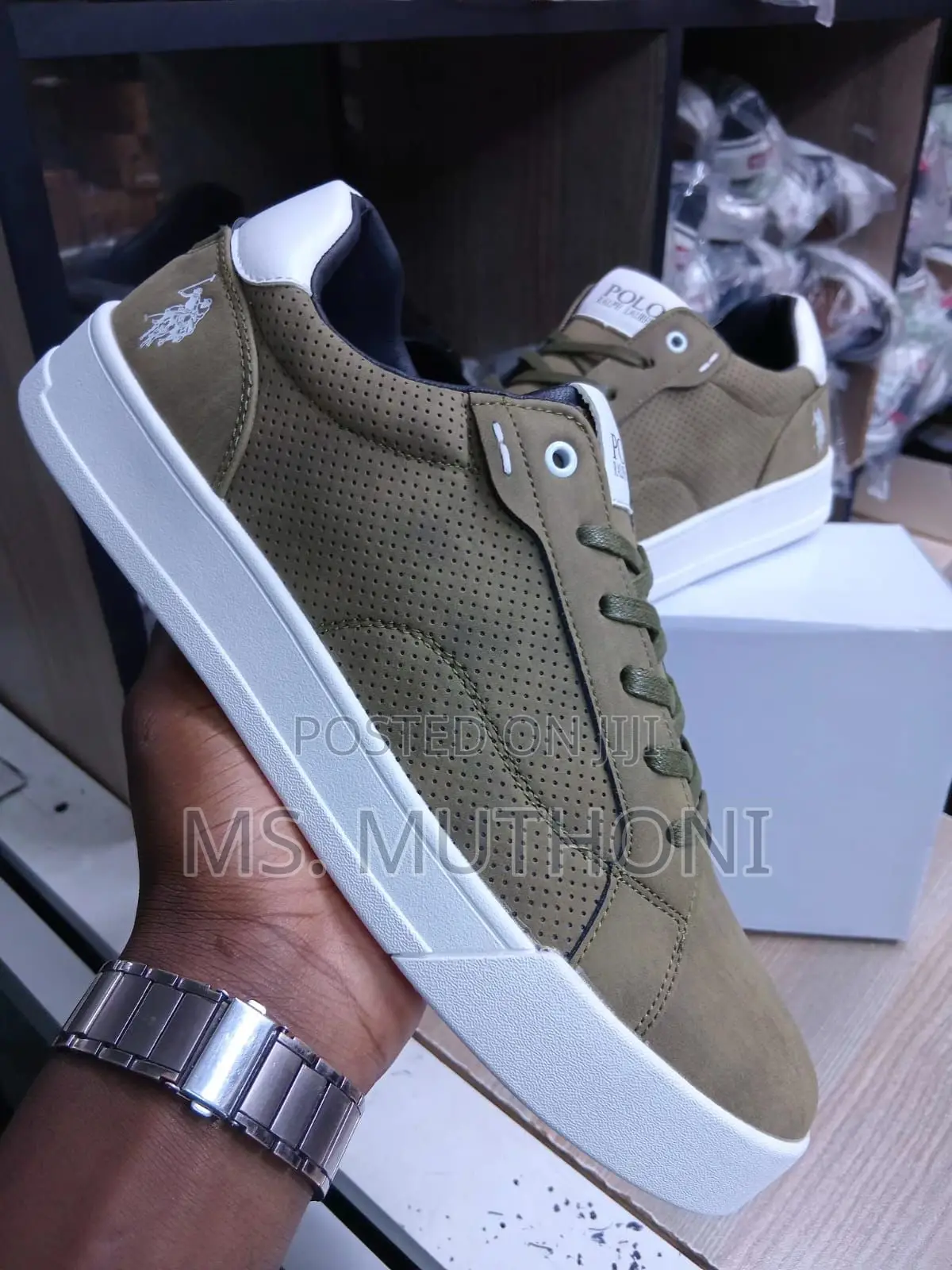 U.S. Polo Assn. Mustard Green Casual Men's Sneakers.