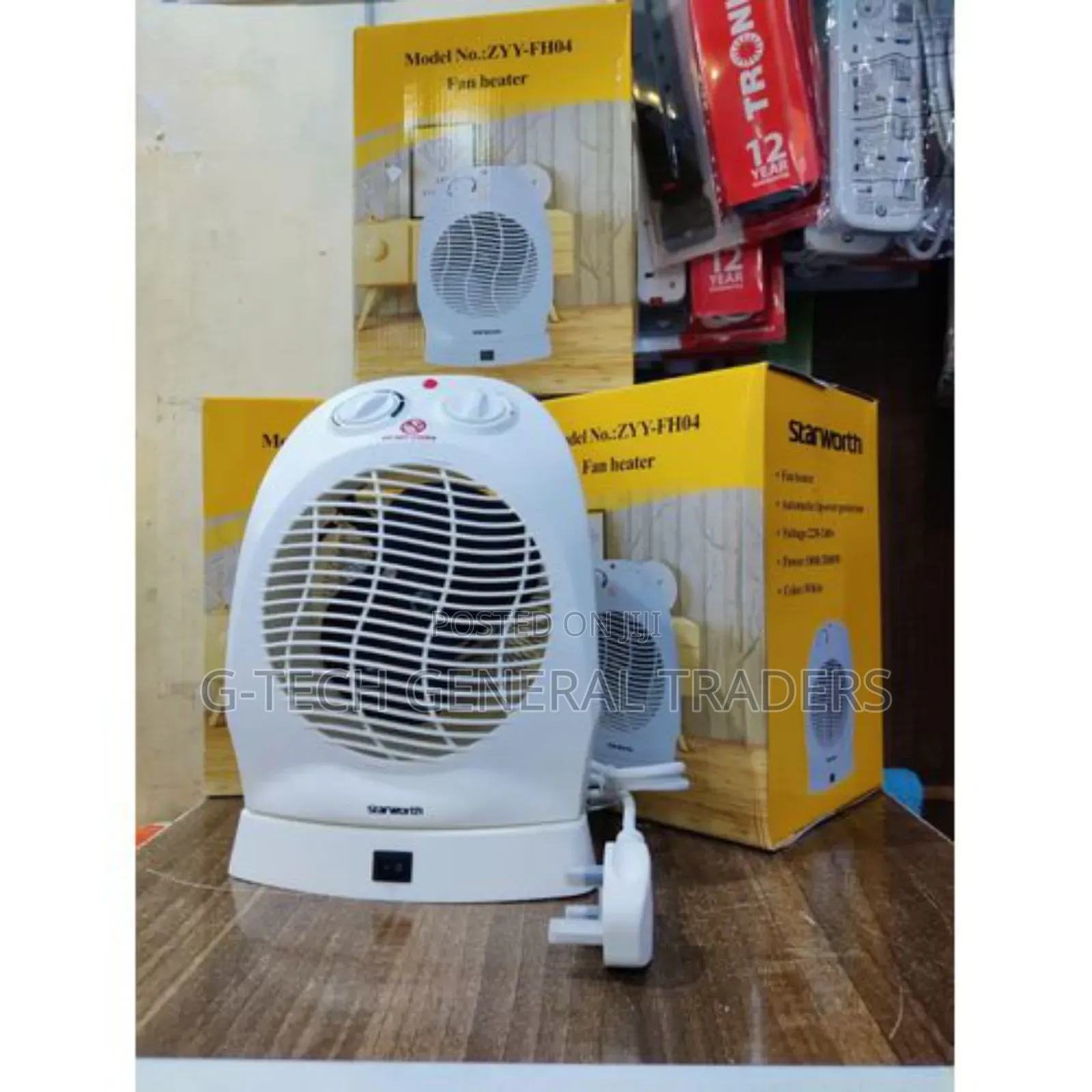 Starworth Heavy Duty Fan Room Heater With Adjustable Thermostat