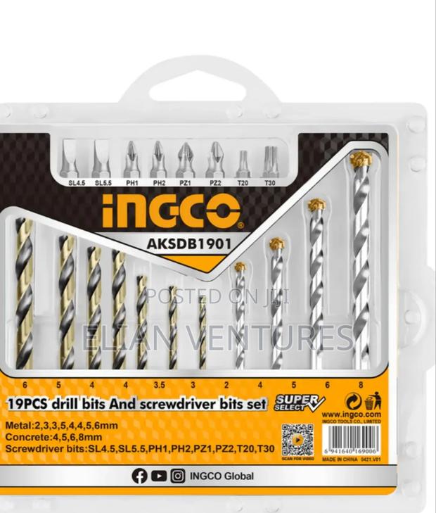 Original Ingco 19 Pieces Drill Bits