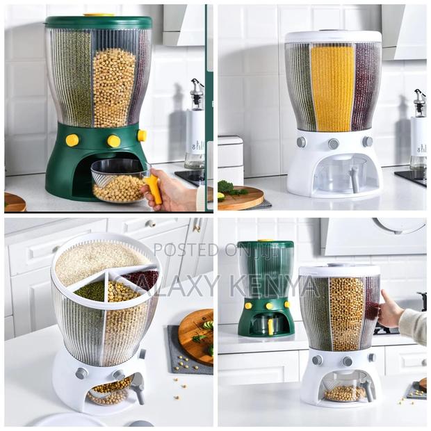 Partitioned Rotating Cereal Dispenser