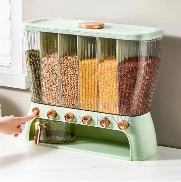 Acrylic Partitioned Rice/Cereal Dispenser - thumbnail 4