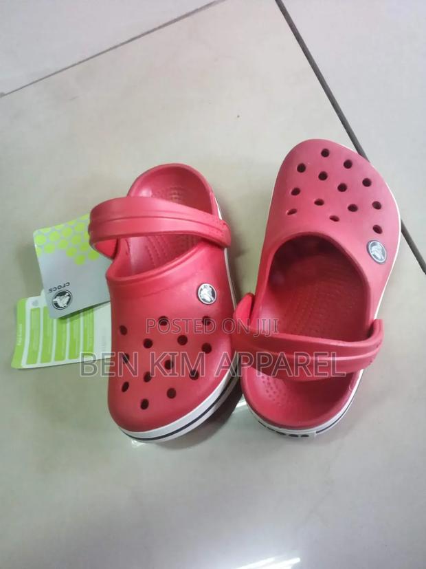 Kids Crocband Crocs Red and Black J1and J2