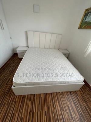 White Panel Headboard Bed Size 4 by 6 - thumbnail 2