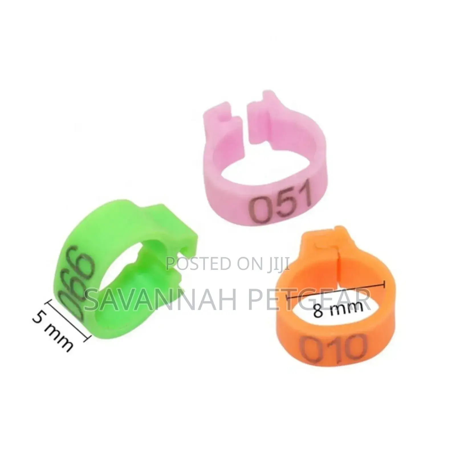 Plastic Pigeon Foot Ring Inner Diameter: 8 Mm (50 Pieces)