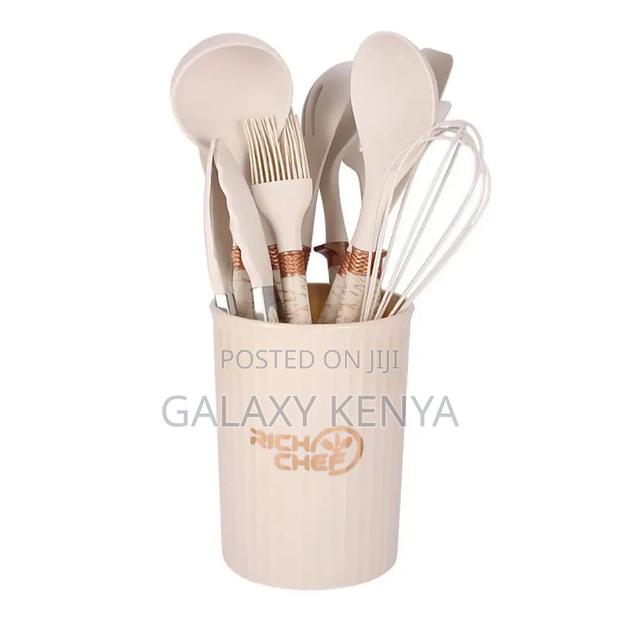 12pcs Set Silicone Non Stick Cookware Spatula Shovel Spoons - thumbnail 4