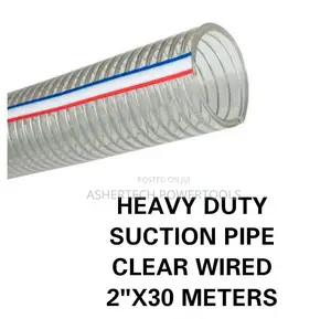Heavy-duty Pvc Steel Wire Reinforced Suction Hose Pipe. 2"X30m