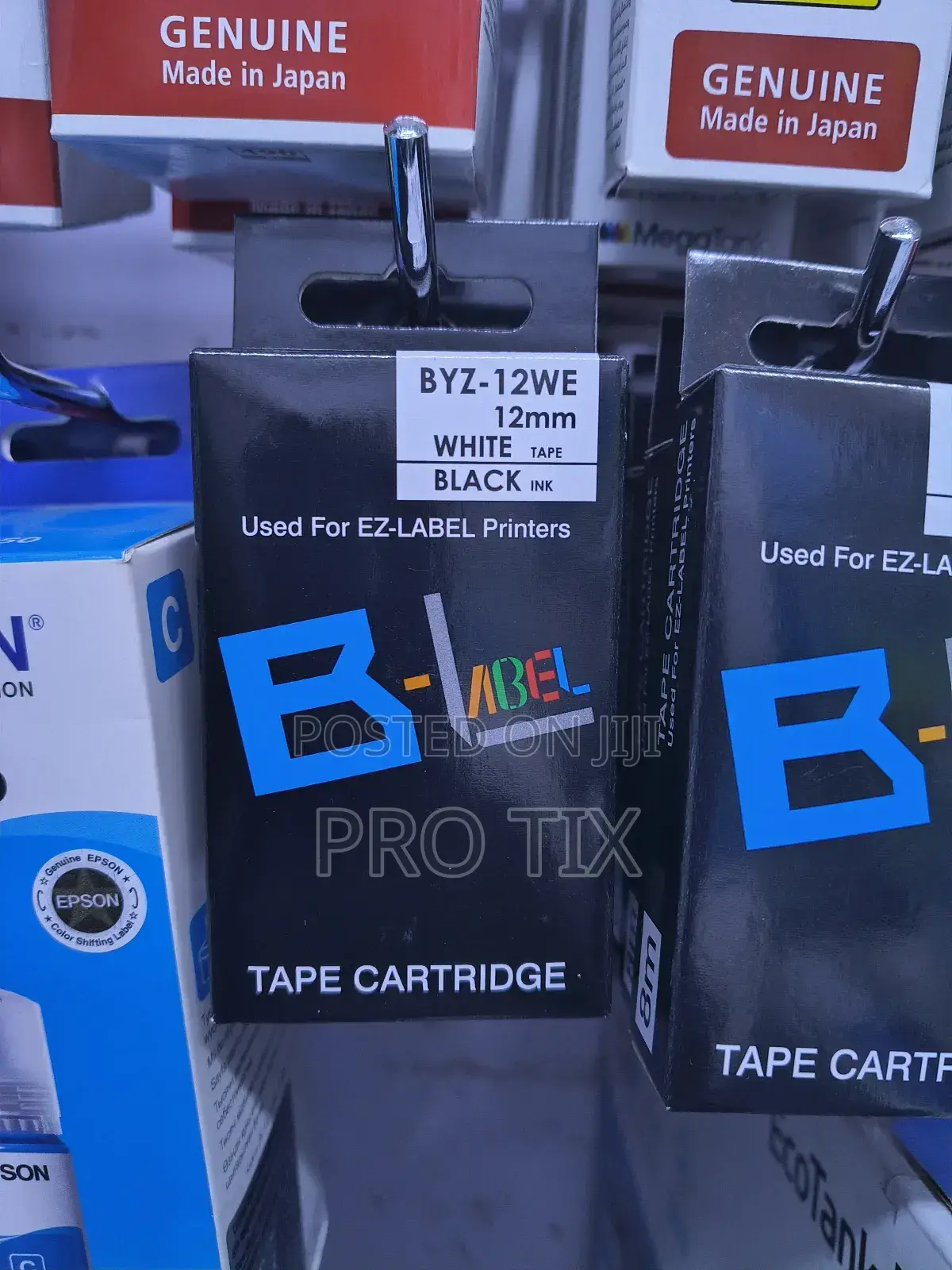 Byz-12we 12mm Casio Compatible Label Tapes Cassette Black on White