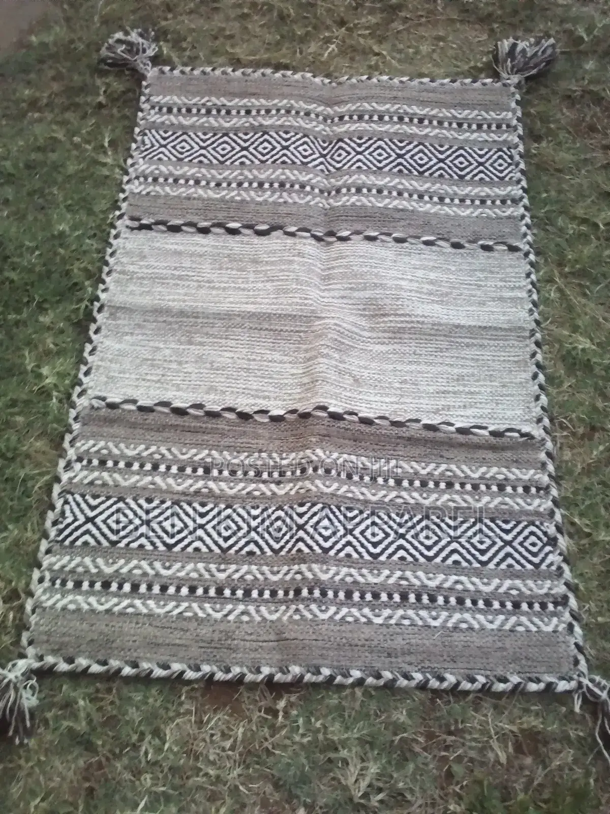 Ivory Pure Cotton Rugs 120 by 180cms