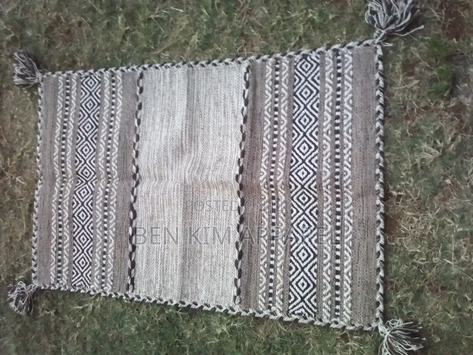 Ivory Pure Cotton Rugs 120 by 180cms