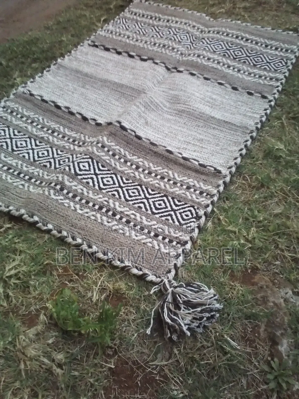 Ivory Pure Cotton Rugs 120 by 180cms