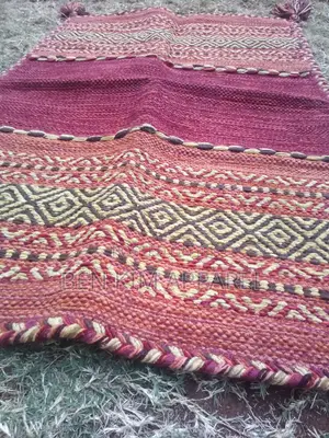 Red Pure Cotton Rug 90cms by 60cms
