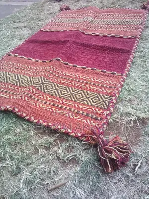 Red Pure Cotton Rug 90cms by 60cms