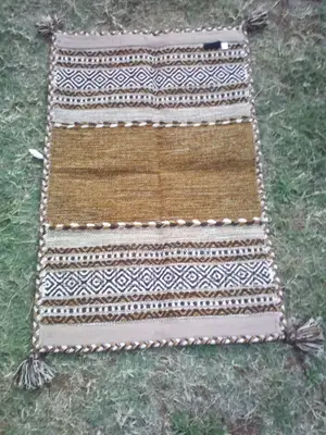 Brown Gold Pure Cotton Rugs 120cm by 180cms