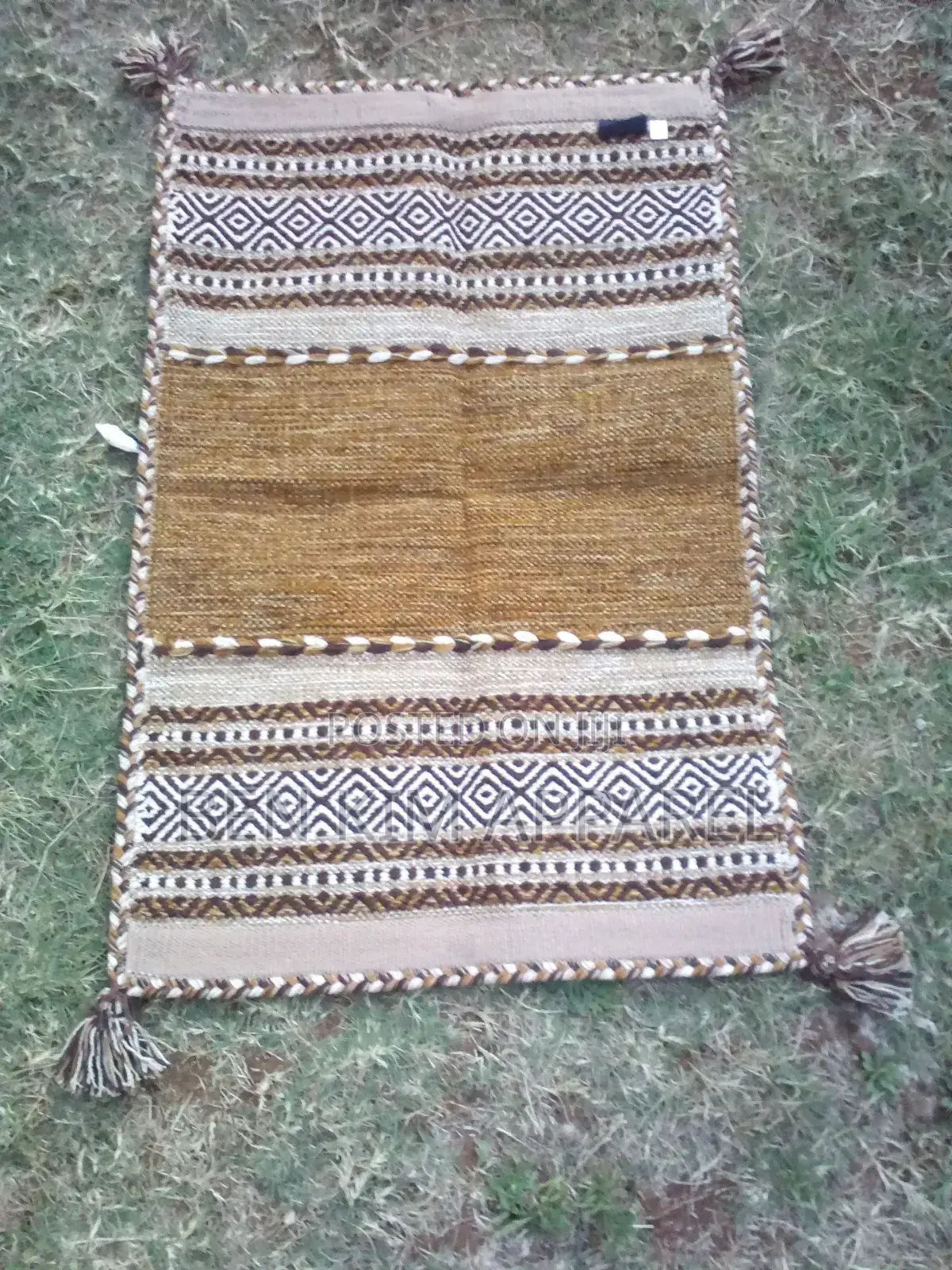 Brown Gold Pure Cotton Rugs 120cm by 180cms