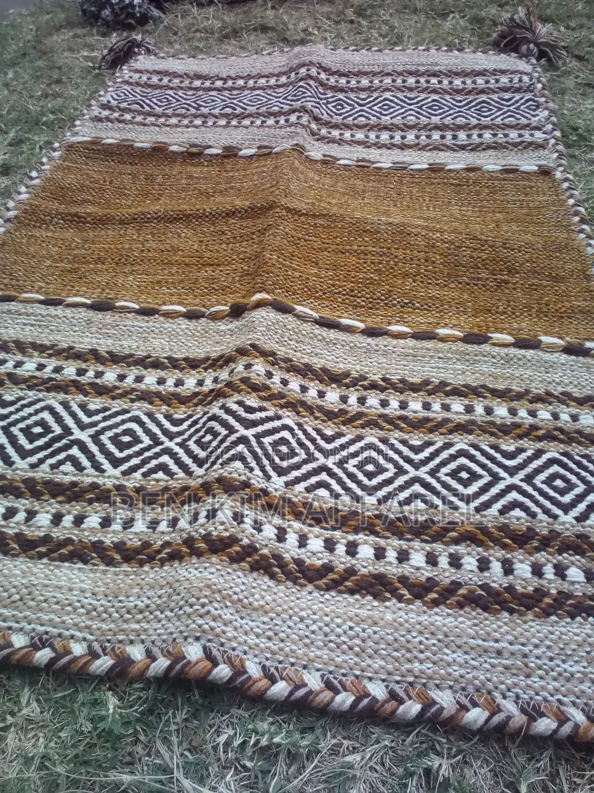 Brown Gold Pure Cotton Rugs 120cm by 180cms