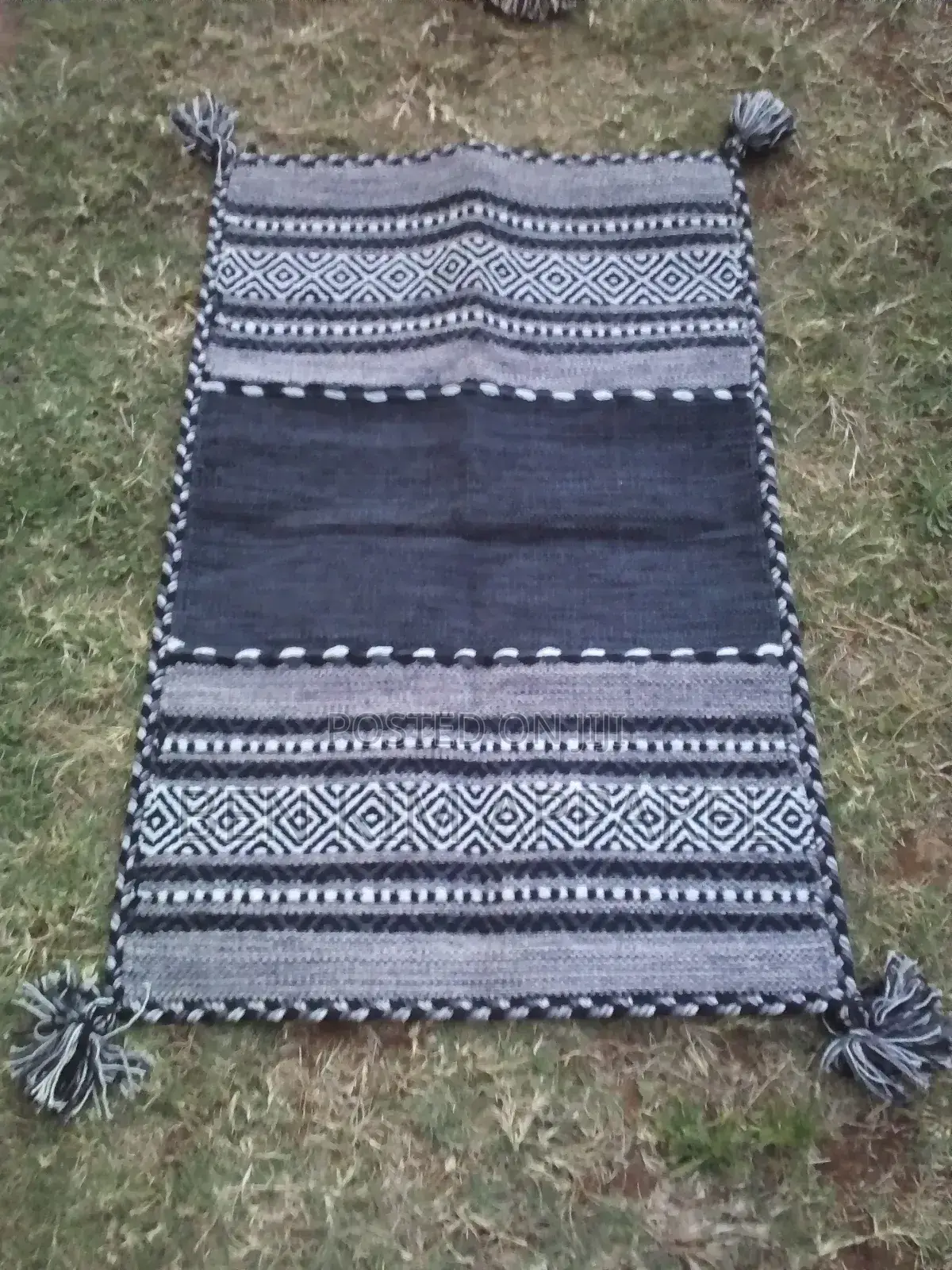 Black and Grey Pure Cotton Rugs 120cm by 180cm at 13000sh