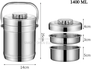 1.4l Stainless Steel 3 In1 Food Flask Lunchbox