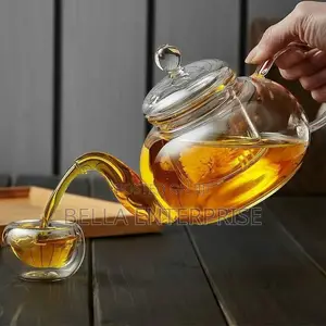 High Borosilicate Glass Tea/Coffee Pot With Stainless Steel Glass