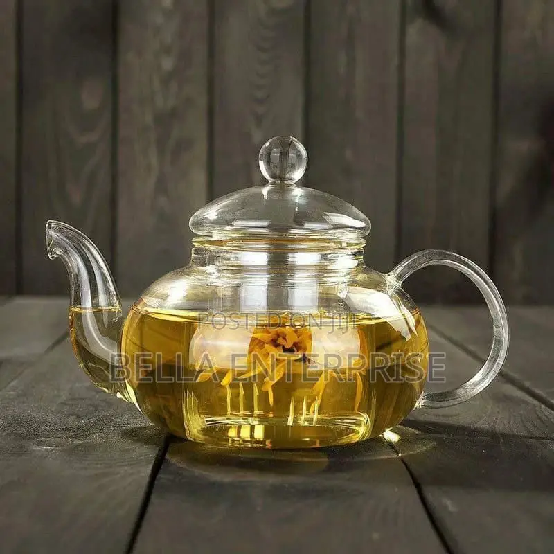 High Borosilicate Glass Tea/Coffee Pot With Stainless Steel Glass