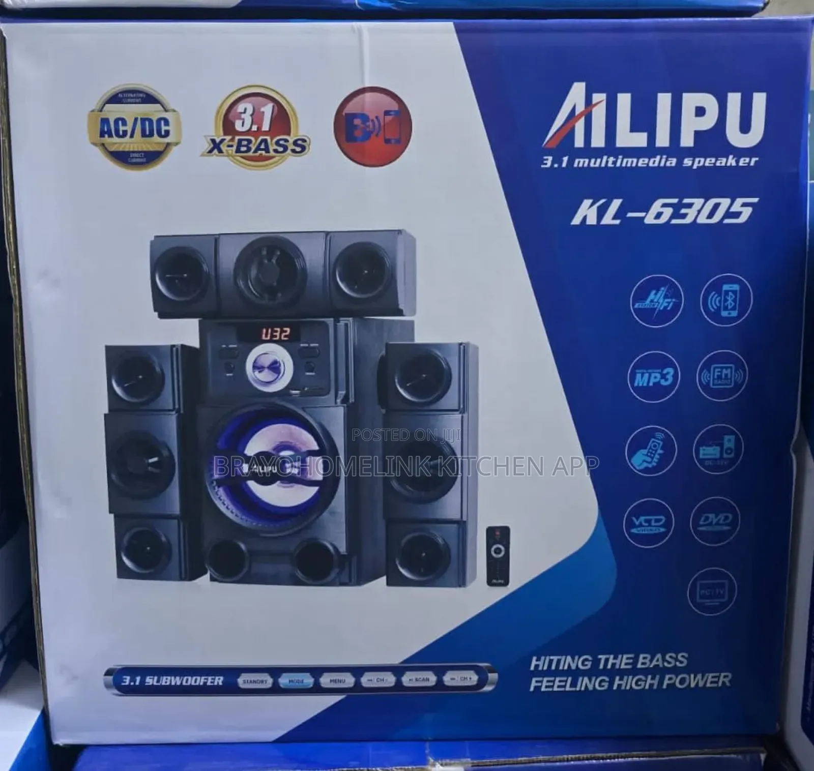 3.1ch Ailipu Homethearte Multimedia Speaker System Woofer