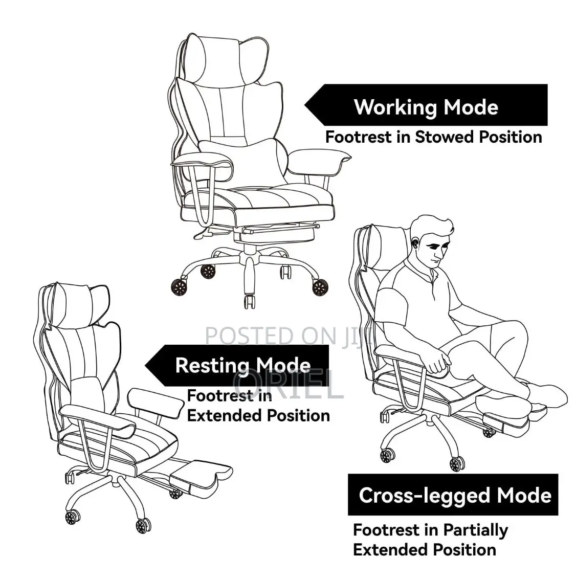 Office Chair : Executive Butterfly Office Leather Chair