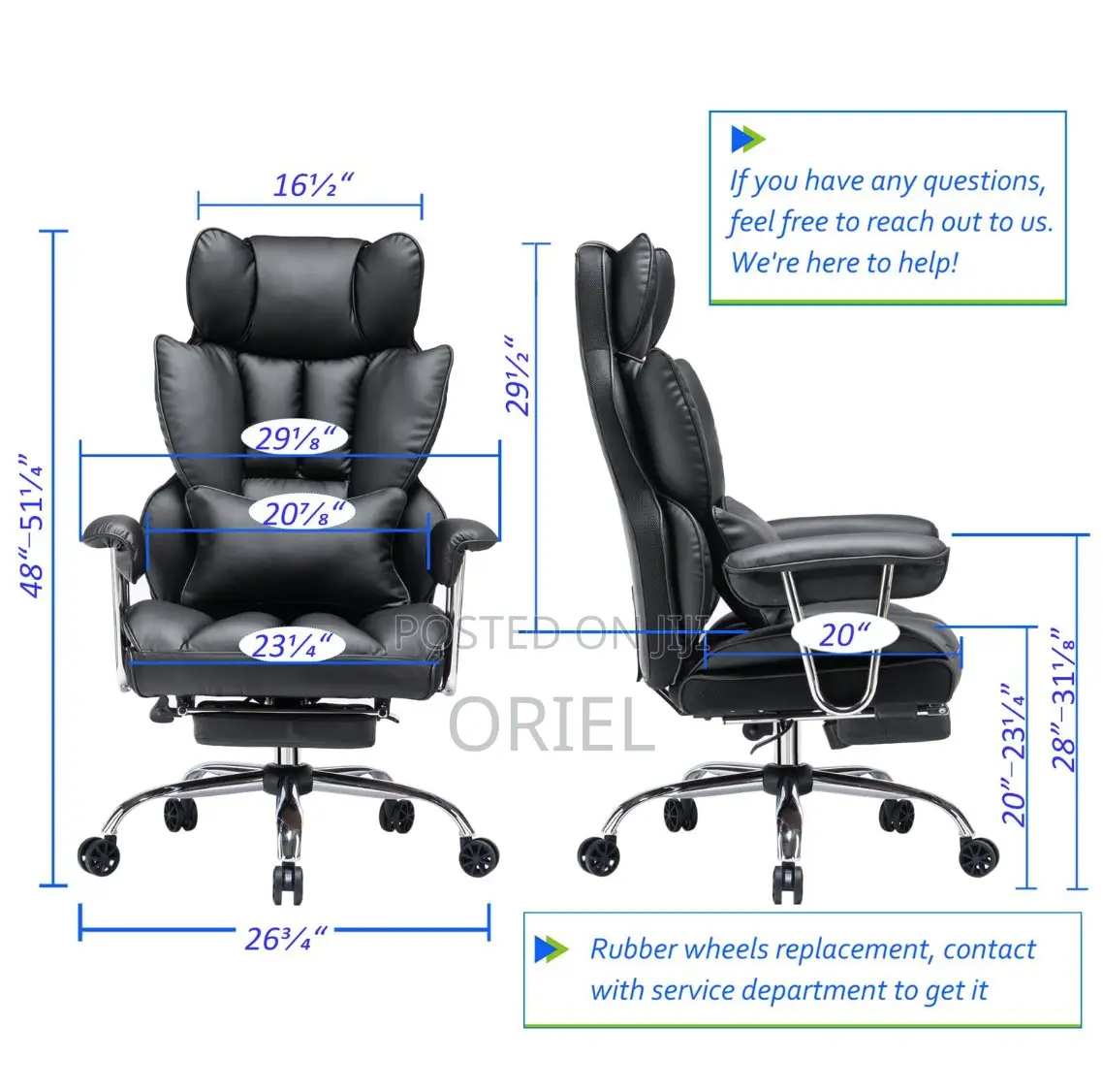 Office Chair : Executive Butterfly Office Leather Chair