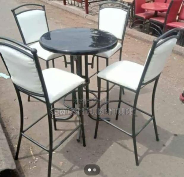 Hotel Restaurant Bar High Table and Chairs - main view