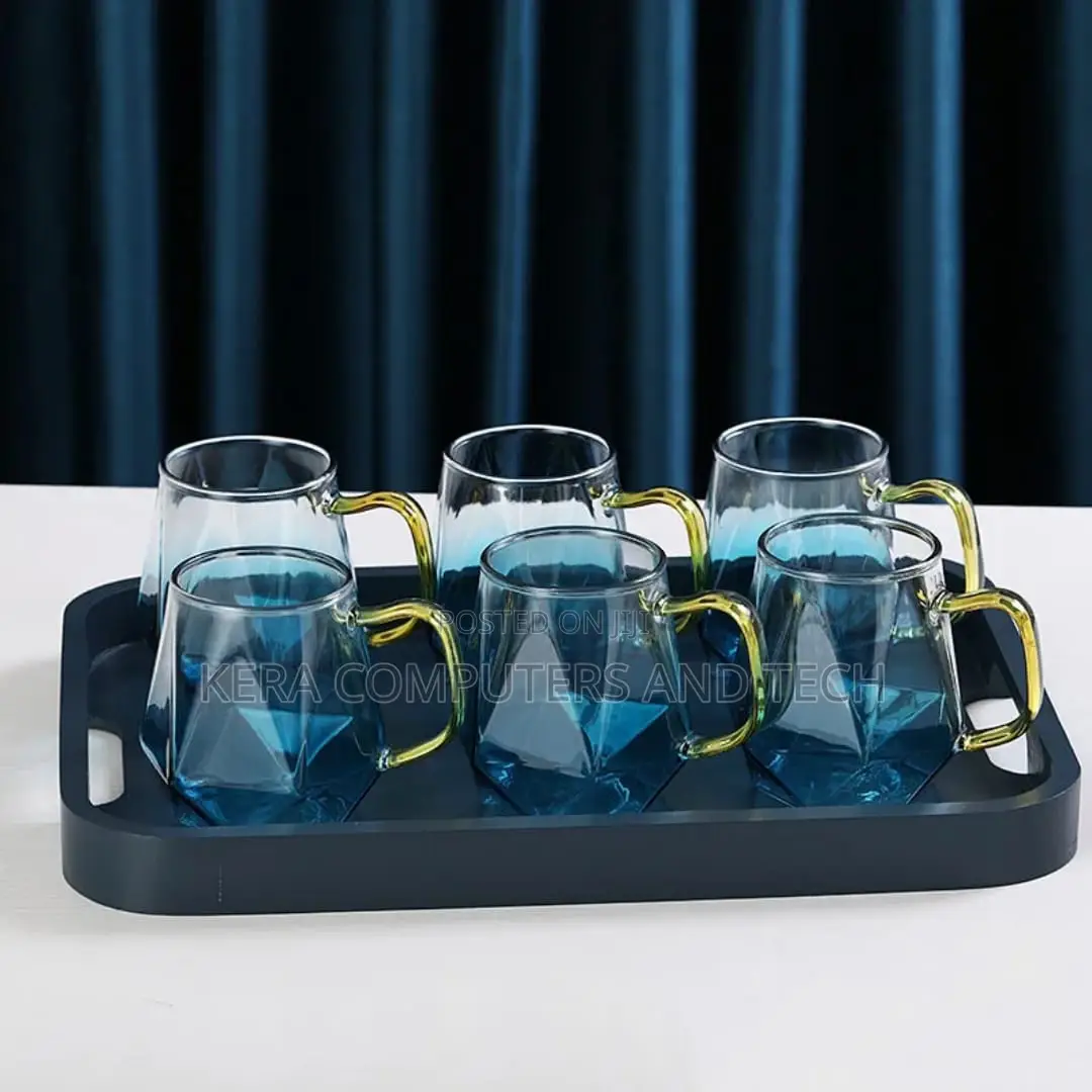 Diamond Textured Glass Teapot Set