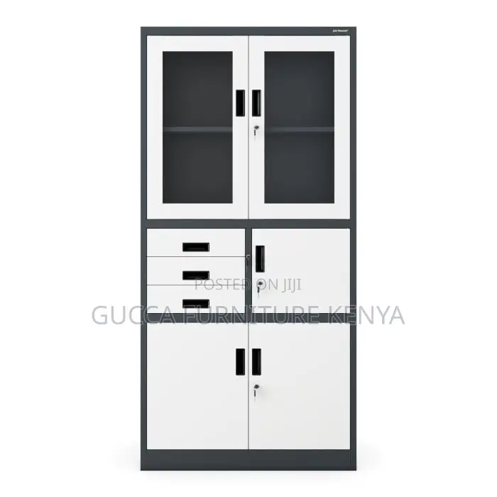 2-door Office Display Cabinet With Safe