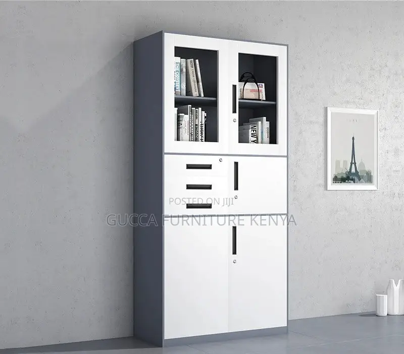 2-door Office Display Cabinet With Safe
