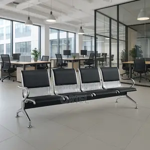 Office Bench : 4-Seater Office Waiting Padded Bench