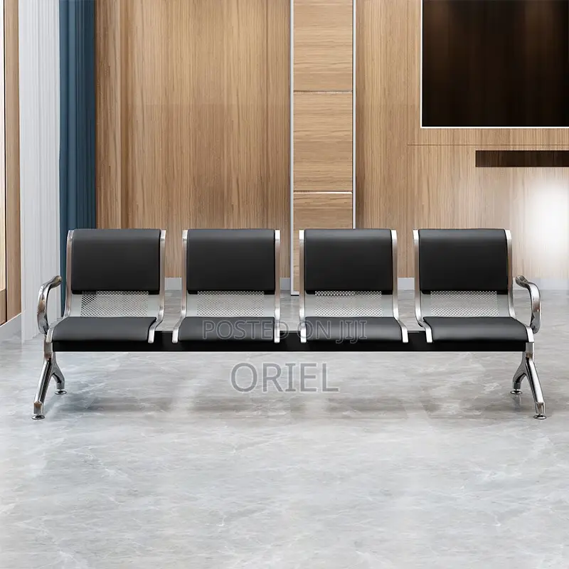 Office Bench : 4-Seater Office Waiting Padded Bench