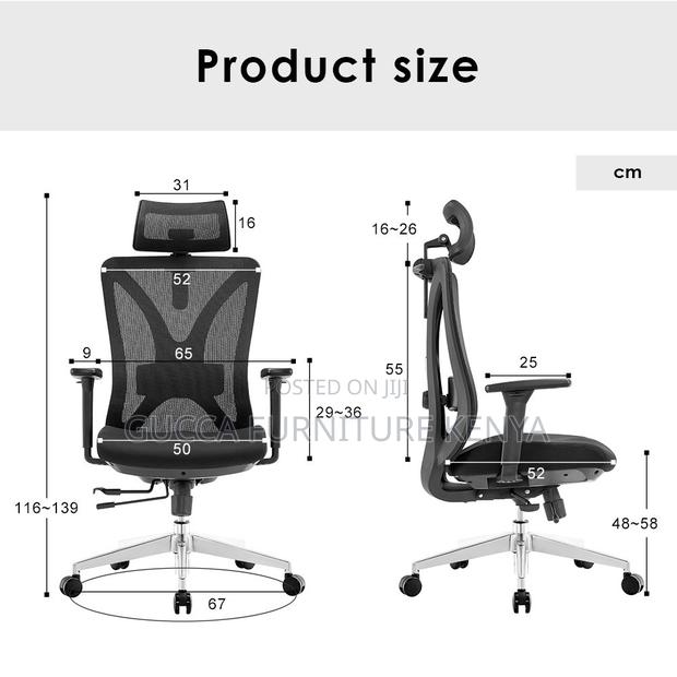 Executive High Back Mesh Executive Office Chair - thumbnail 4