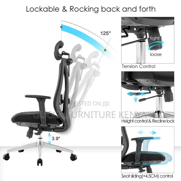 Executive High Back Mesh Executive Office Chair - thumbnail 5