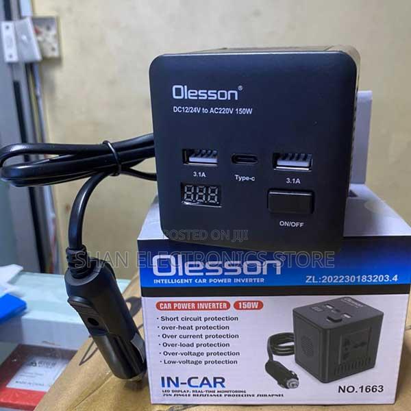 Led Digital Display 2usb Universal Car Power Inverter 150w Dc 12v - main view