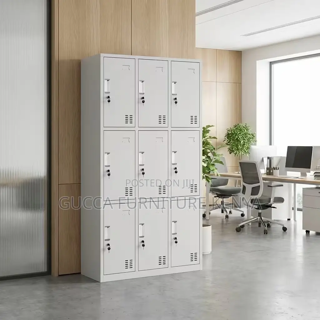9-door Metallic Storage Office Locker Cabinet