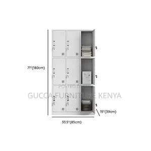 9-door Metallic Storage Office Locker Cabinet