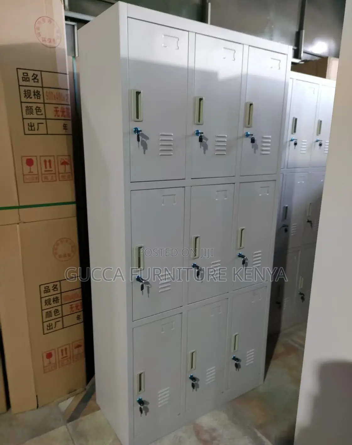 9-door Metallic Storage Office Locker Cabinet