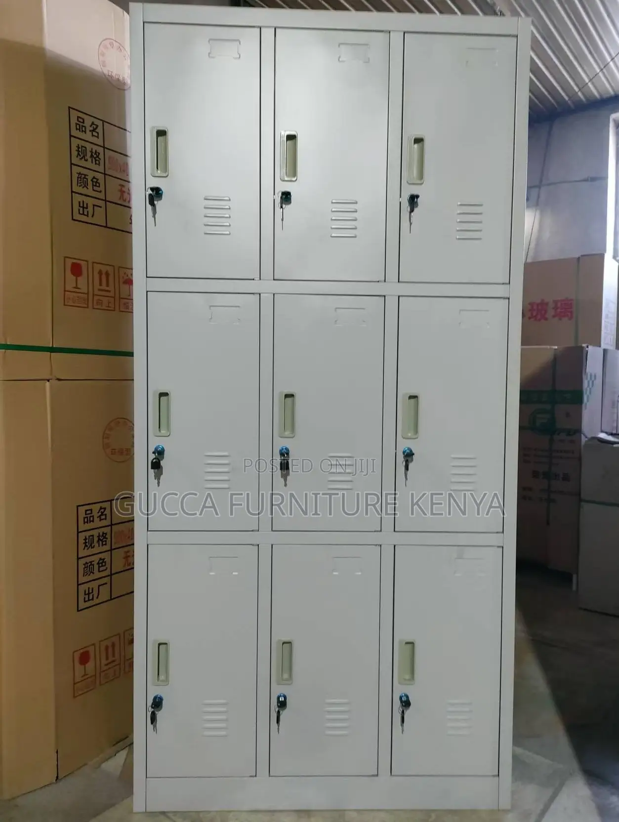 9-door Metallic Storage Office Locker Cabinet