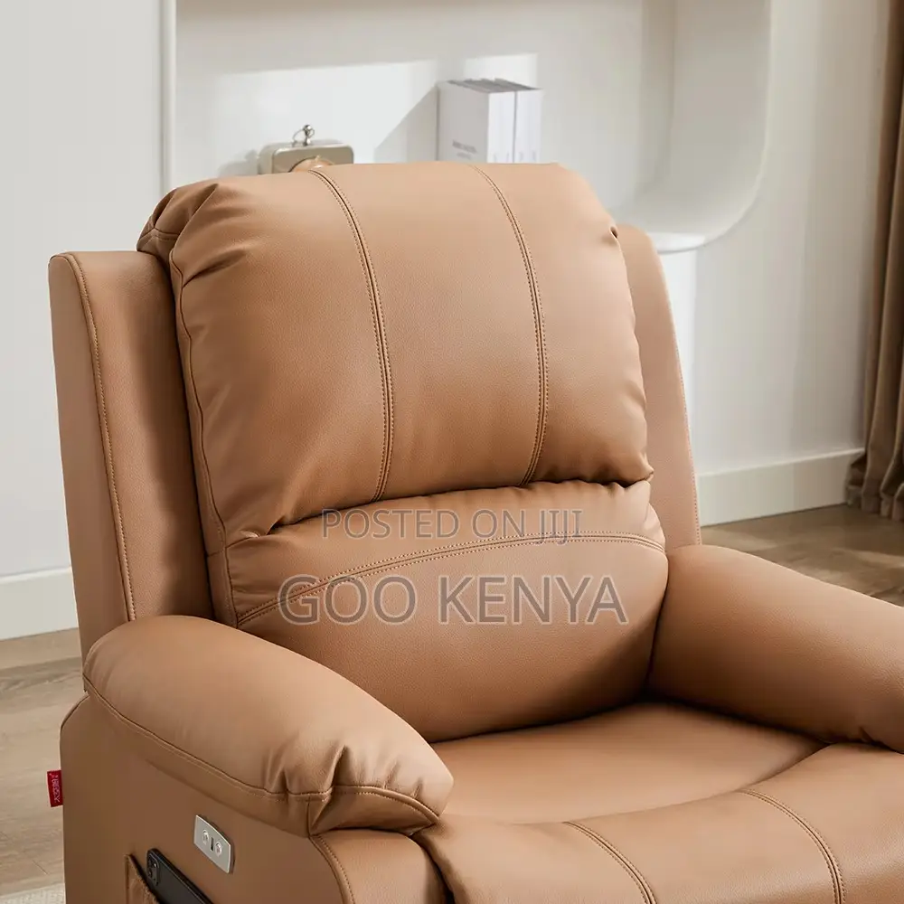 Home Sofa; Adjustable Leather Power Recliner Sofa For Relaxation
