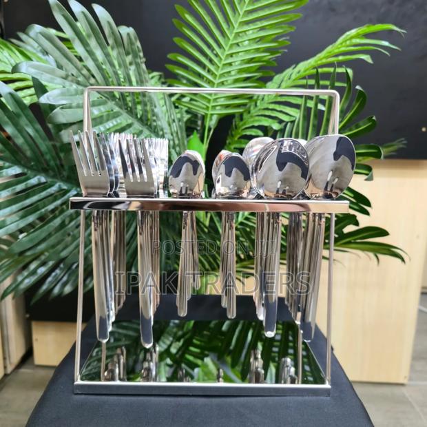 *36pcs Silver Cutlery Set With Unique Stand* - main view