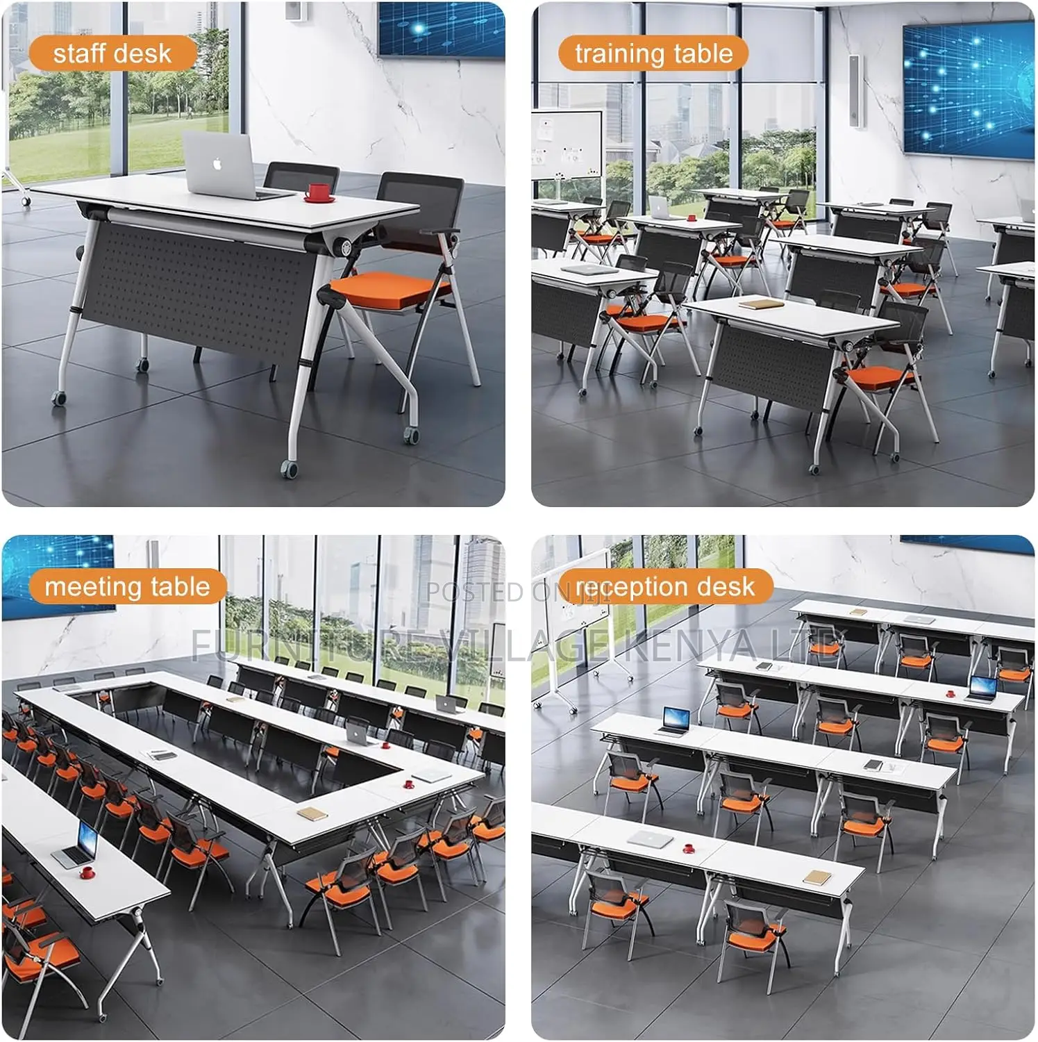 Folding Conference Table On Wheels